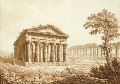 El Templo de Neptuno y la Basílica en Paestum de Franz Kaisermaan